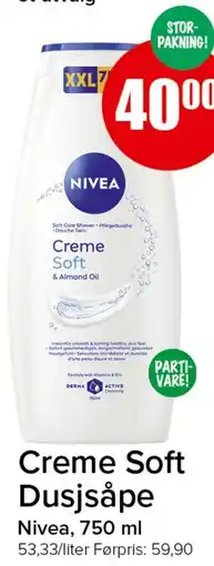 Spar Creme Soft Dusjsåpe tilbud