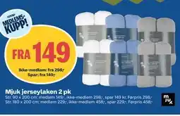 Coop Obs Mjuk jerseylaken 2 pk, Medlemspris tilbud