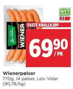 Meny Wienerpølser tilbud