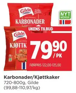 Meny Karbonader/Kjøttkaker tilbud