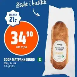 Coop Obs COOP MATPAKKEBRØD tilbud