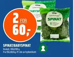 Coop Obs SPINAT/BABYSPINAT tilbud