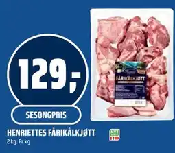 Coop Obs HENRIETTES FÅRIKÅLKJØTT tilbud