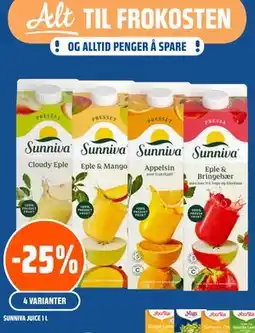 Coop Obs SUNNIVA JUICE 1 L tilbud