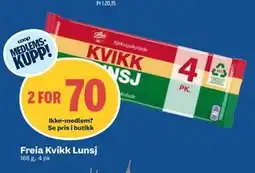 Coop Obs Freia Kvikk Lunsj, Medlemspris tilbud