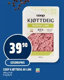 Coop Obs COOP KJØTTDEIG AV LAM tilbud