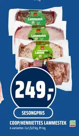 Coop Obs COOP/HENRIETTES LAMMESTEK tilbud