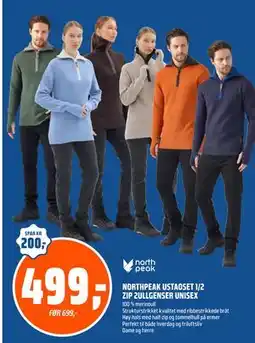 Coop Obs NORTHPEAK USTAOSET 1/2 ZIP 2ULLGENSER UNISEX tilbud