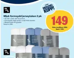 Coop Obs Mjuk formsydd jerseylaken 2 pk tilbud