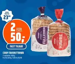 Coop Obs COOP FAVORITTBRØD tilbud