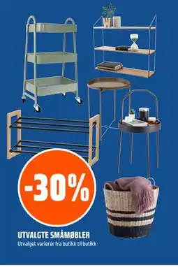 Coop Obs UTVALGTE SMÅMØBLER tilbud