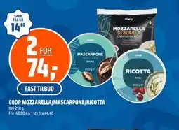 Coop Obs COOP MOZZARELLA/MASCARPONE/RICOTTA tilbud