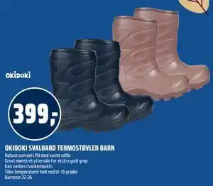 Coop Obs OKIDOKI SVALBARD TERMOSTØVLER BARN tilbud