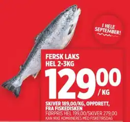 Meny Fersk laks tilbud