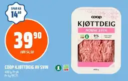 Coop Obs Coop kjøttdeig av svin tilbud