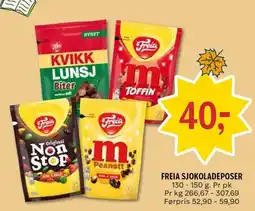 Coop Prix Freia sjokoladeposer tilbud