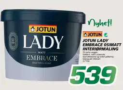 Coop Byggmix Jotun lady embrace 05imatt interiørmaling tilbud