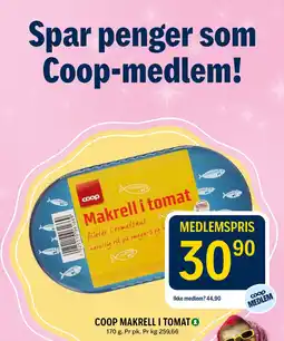 Coop Prix Coop makrell i tomat tilbud