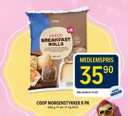 Coop Prix Coop morgenstykker 8 pk tilbud