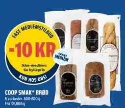 Coop Obs Coop Smak* Brød tilbud