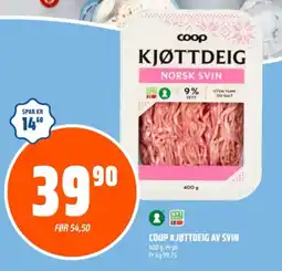Coop Obs Coop kjøttdeig av svin tilbud
