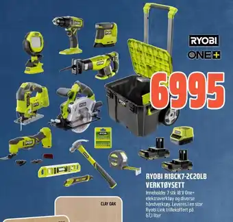 Ryobi R18CK7-2C20LB verktøysett