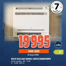 Obs Bygg Wilfa vega gulv modell 5100 w varmepumpe tilbud