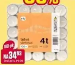 Europris Vie telys varmefjus tilbud