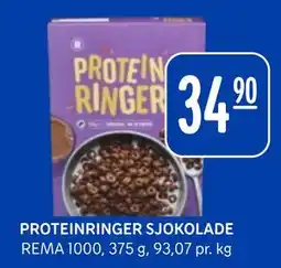Rema 1000 PROTEINRINGER SJOKOLADE tilbud
