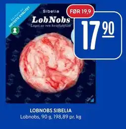 Rema 1000 LOBNOBS SIBELIA tilbud