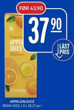 Rema 1000 APPELSINJUICE tilbud