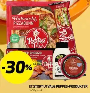 Bunnpris ET STORT UTVALG PEPPES-PRODUKTER tilbud