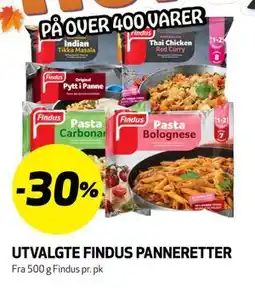 Bunnpris UTVALGTE FINDUS PANNERETTER tilbud
