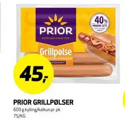 Bunnpris PRIOR GRILLPØLSER tilbud