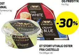Bunnpris ET STORT UTVALG OSTER FRA CASTELLO tilbud