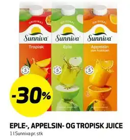 Bunnpris EPLE-, APPELSIN- OG TROPISK JUICE tilbud