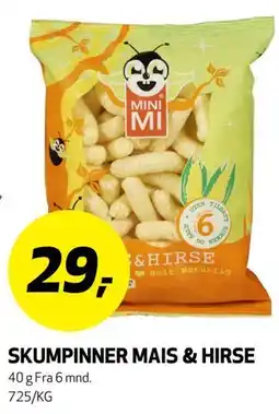 Bunnpris SKUMPINNER MAIS & HIRSE tilbud