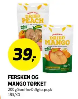 Bunnpris FERSKEN OG MANGO TØRKET tilbud