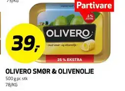 Bunnpris OLIVERO SMØR & OLIVENOLJE tilbud