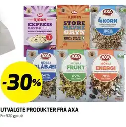 Bunnpris UTVALGTE PRODUKTER FRA AXA tilbud