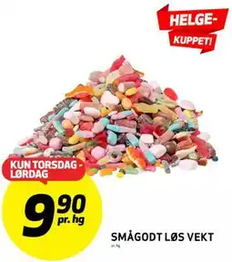 Bunnpris SMÅGODT LØS VEKT tilbud