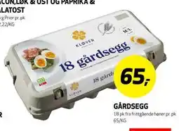 Bunnpris GÅRDSEGG tilbud