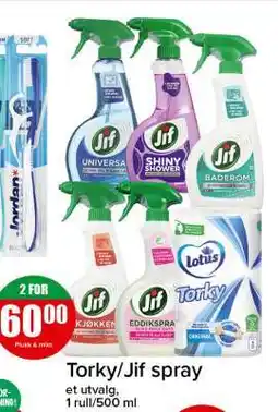 Spar Torky/Jif spray tilbud