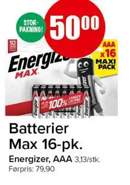 Spar Batterier Max 16-pk tilbud