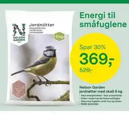 Felleskjøpet Nelson Garden jordnøtter med skall 8 kg tilbud