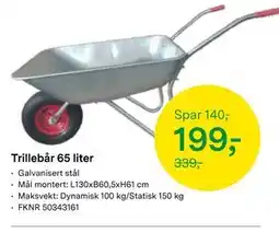 Felleskjøpet Trillebår 65 liter tilbud