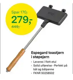 Felleskjøpet Espegard toastjern i støpejern tilbud