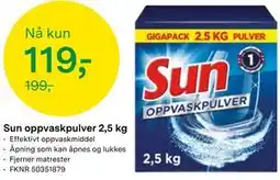 Felleskjøpet Sun oppvaskpulver 2,5 kg tilbud