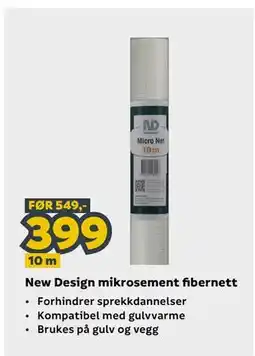 Megaflis New Design mikrosement fibernett tilbud
