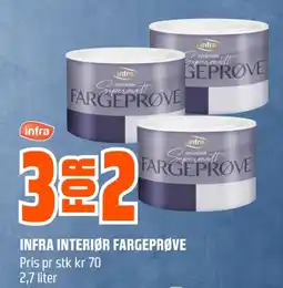 Coop Obs Infra interior fargeprøve tilbud